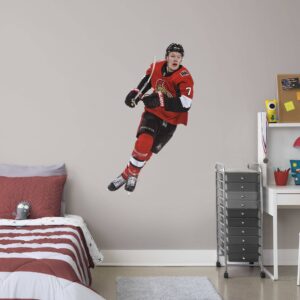 Brady Tkachuk for Ottawa Senators - Officially Licensed NHL Removable Wall Decal Giant Athlete + 2 Team Decals (29"W x 51"H) by