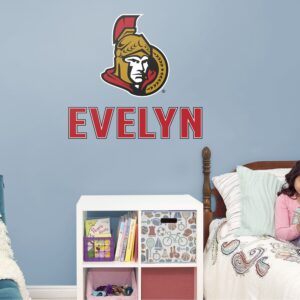 Ottawa Senators: Stacked Personalized Name - Officially Licensed NHL Transfer Decal in Red (39.5"W x 52"H) by Fathead | Vinyl