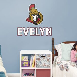 Ottawa Senators: Stacked Personalized Name - Officially Licensed NHL Transfer Decal in White (39.5"W x 52"H) by Fathead | Vinyl