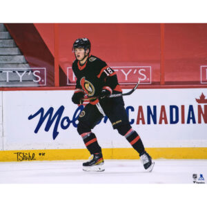 Tim Stutzle Ottawa Senators Autographed 16" x 20" NHL Debut Photograph