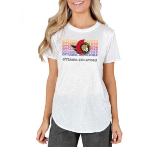 Women's Concepts Sport White Ottawa Senators Gable Knit T-Shirt