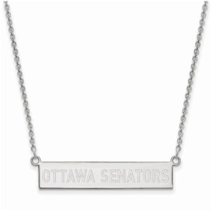 Women's Ottawa Senators Sterling Silver Small Bar Necklace