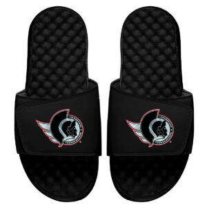 Youth ISlide Black Ottawa Senators Ice Clipping Mask Slide Sandals