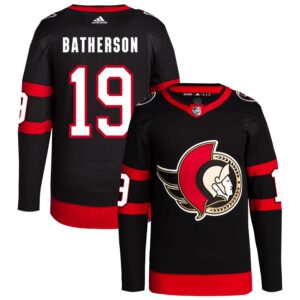 Drake Batherson Men's adidas Black Ottawa Senators Home Primegreen Authentic Pro Custom Jersey