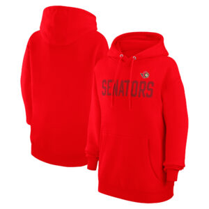 Women's G-III 4Her by Carl Banks Red Ottawa Senators Bedazzled Pullover Hoodie