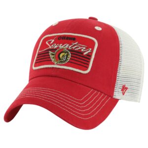 Men's '47 Red Ottawa Senators Five Point Patch Clean Up Adjustable Hat