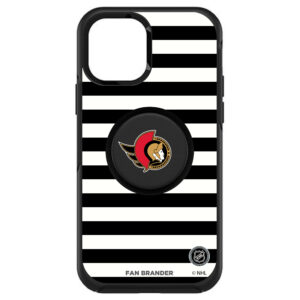 OtterBox Black Ottawa Senators Otter+Pop PopSocket Symmetry Stripe Design iPhone Case