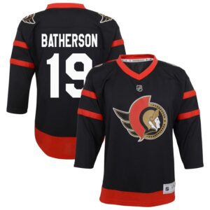 Drake Batherson Youth Black Ottawa Senators Home Replica Custom Jersey