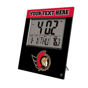 Keyscaper Ottawa Senators Color Block Personalized Digital Desk Clock