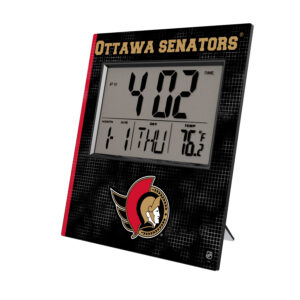Keyscaper Ottawa Senators Cross Hatch Digital Desk Clock