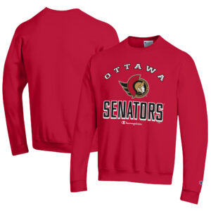 Men's Champion Red Ottawa Senators Eco Powerblend Crewneck Sweatshirt