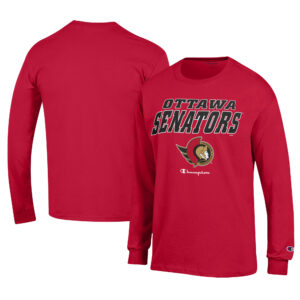Men's Champion Red Ottawa Senators Long-Sleeve Jersey T-Shirt
