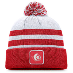 Men's Fanatics Branded Gray Ottawa Senators Cuffed Knit Hat with Pom