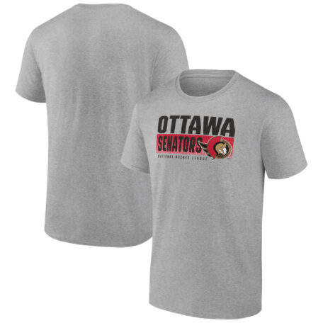 Men's Fanatics Branded Heathered Gray Ottawa Senators Jet Speed T-Shirt