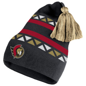 Men's adidas Black Ottawa Senators Reverse Retro 2.0 Pom Cuffed Knit Hat
