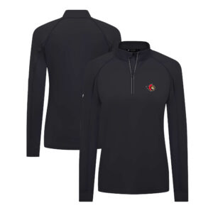 Women's Levelwear Black Ottawa Senators Kinetic Insignia Core Quarter-Zip Pullover Top